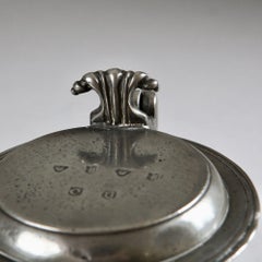 Pichet Charles II à couvercle plat en étain