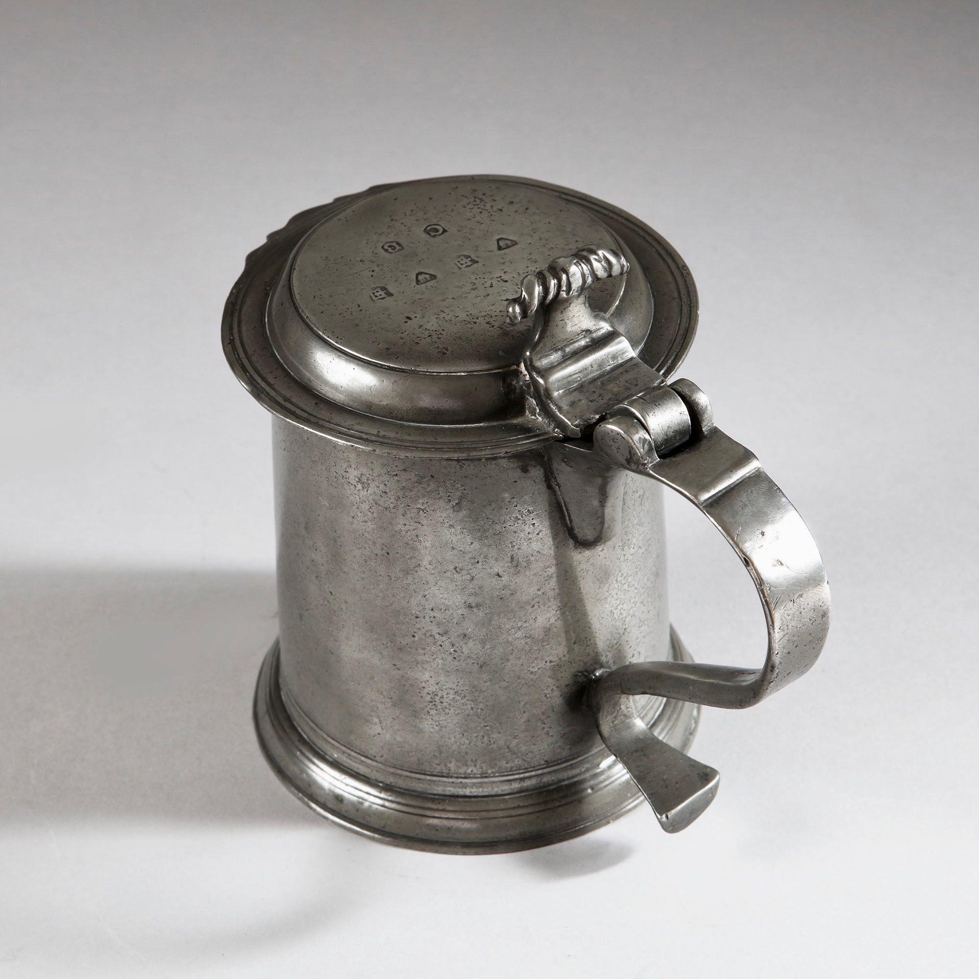pewter tankard with lid