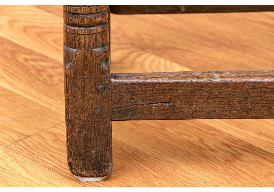 Charles II Rectangular Oak Stool In Fair Condition For Sale In Bridgeport, CT