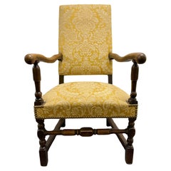 Charles II  Walnut Elbow Chair 