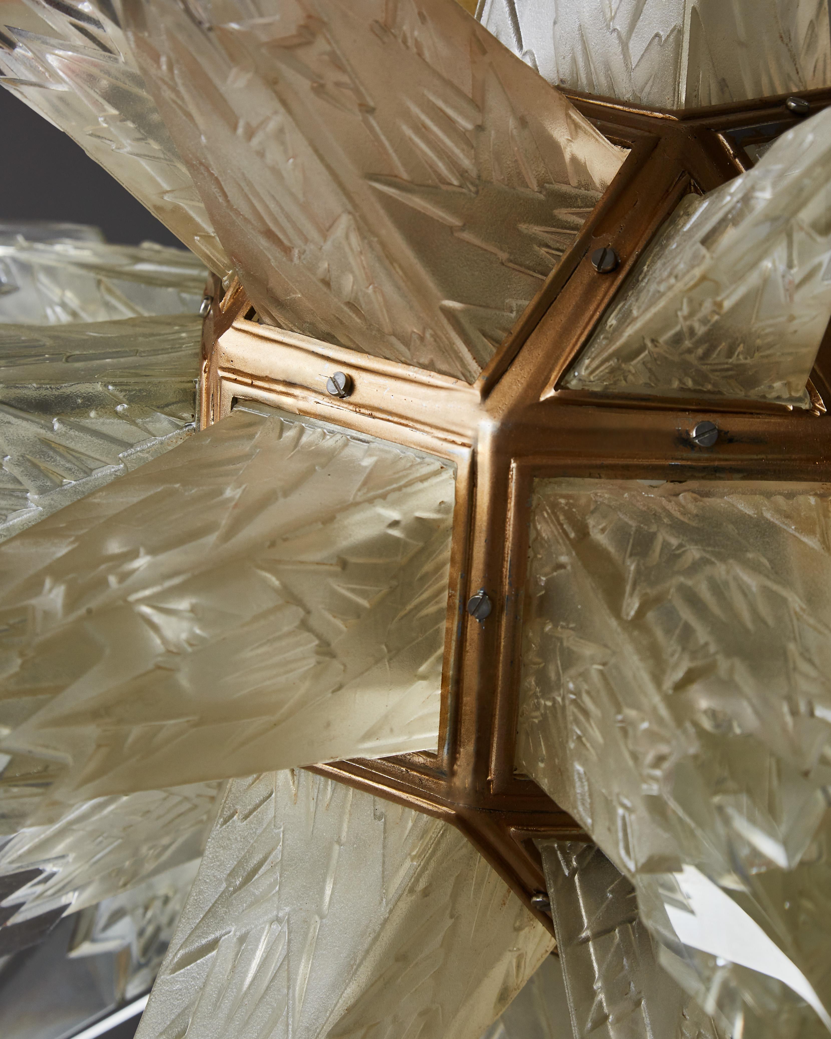 Art Deco Charles J. Weinstein Company Star Chandelier