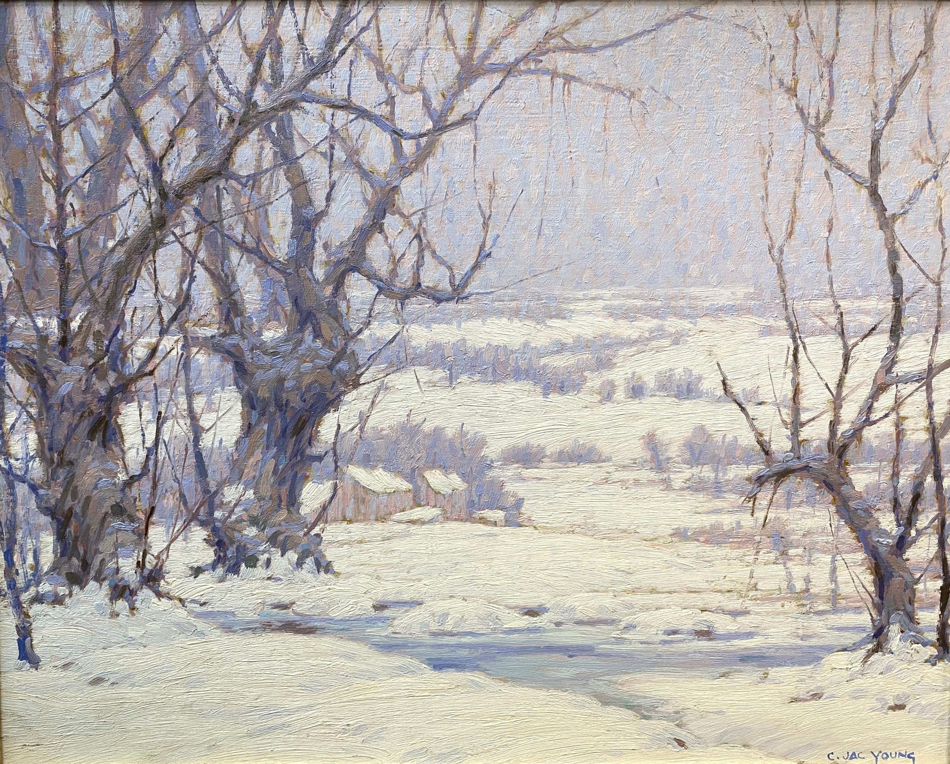 Winter Landscape - Painting by Charles Jacob Jung