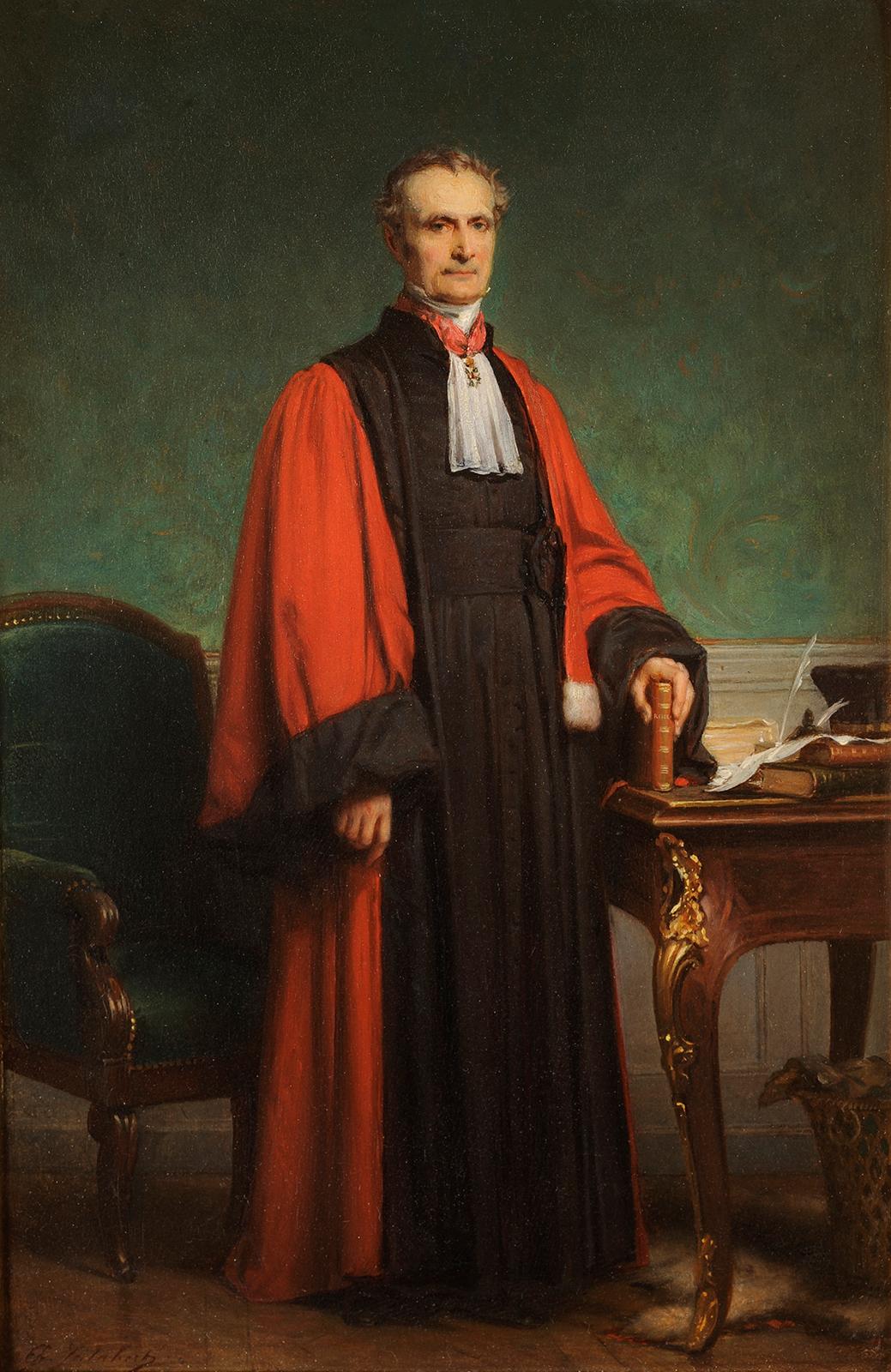 Portrait of President Louis-Marie de Belleyme - Painting by Charles Jalabert