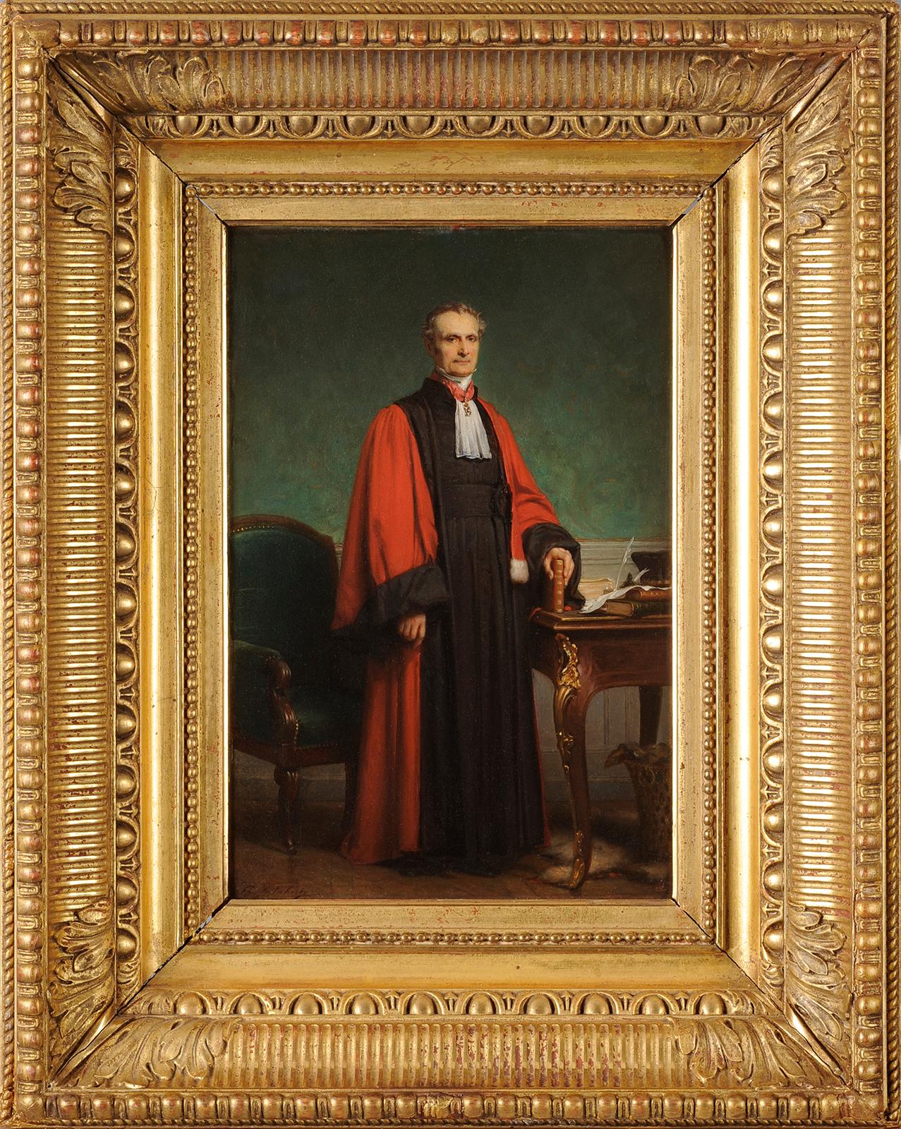 Charles Jalabert Portrait Painting - Portrait of President Louis-Marie de Belleyme