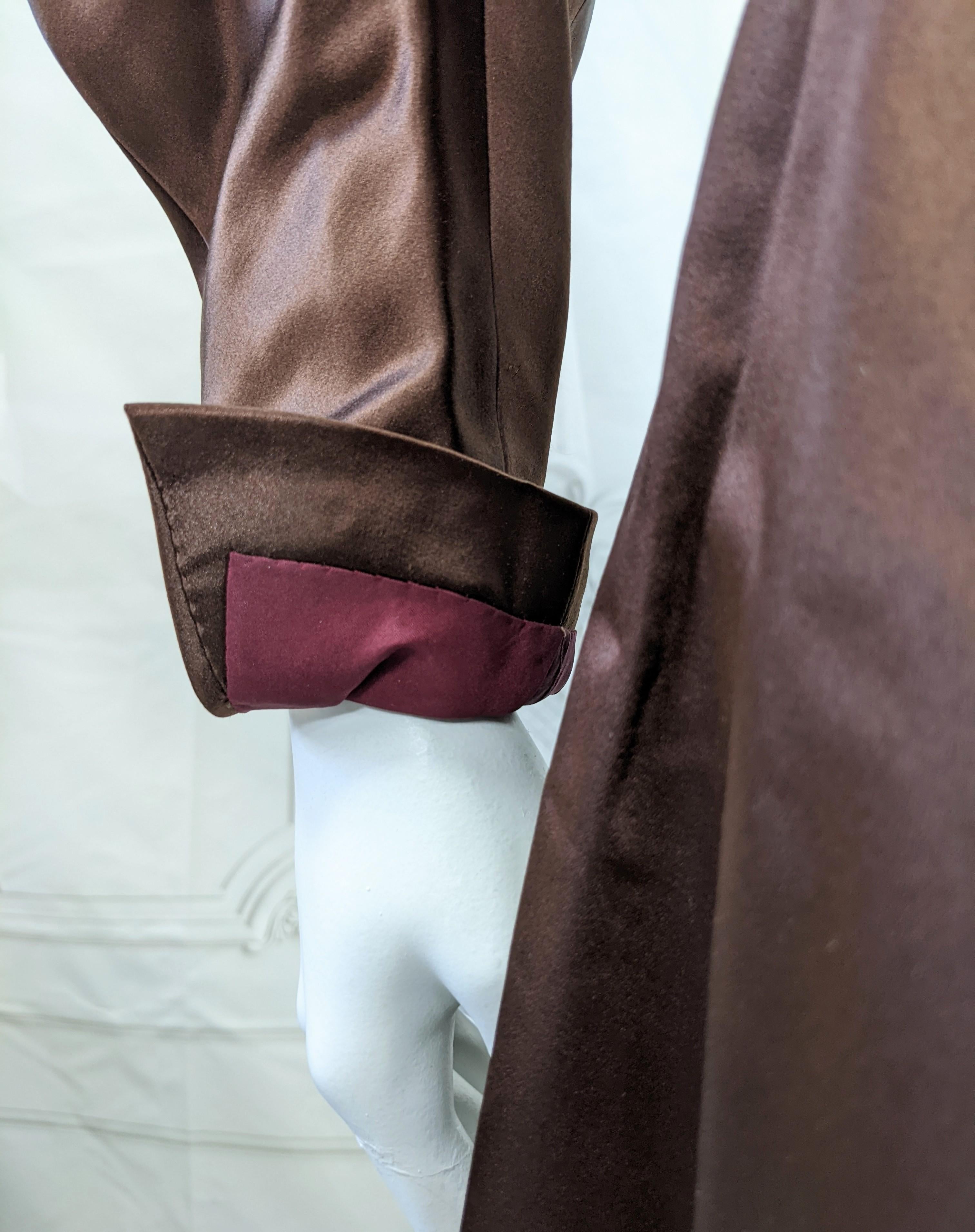 Charles James Brown Vestido de cóctel de terciopelo negro satinado en venta 5