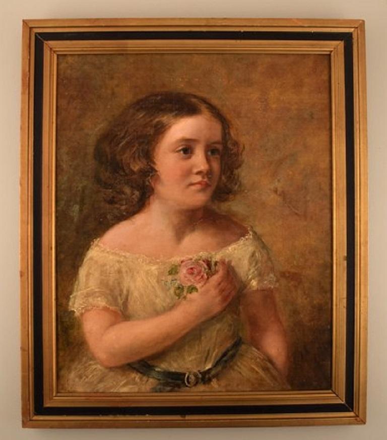 Charles James Lewis (1830–1892), England. Oil on canvas. Portrait of a girl. Dated 1854.
The canvas measures: 52 x 42 cm.
The frame measures: 5 cm.
In excellent condition.
Signed and dated.