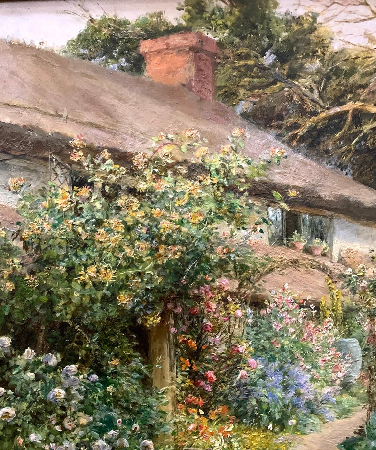 Charles James Lewis - English 19th century Victorian Cottage Garden ...