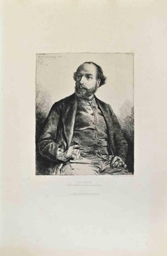 M.J. Luquet - Etching by Charles Jaque - 1870s