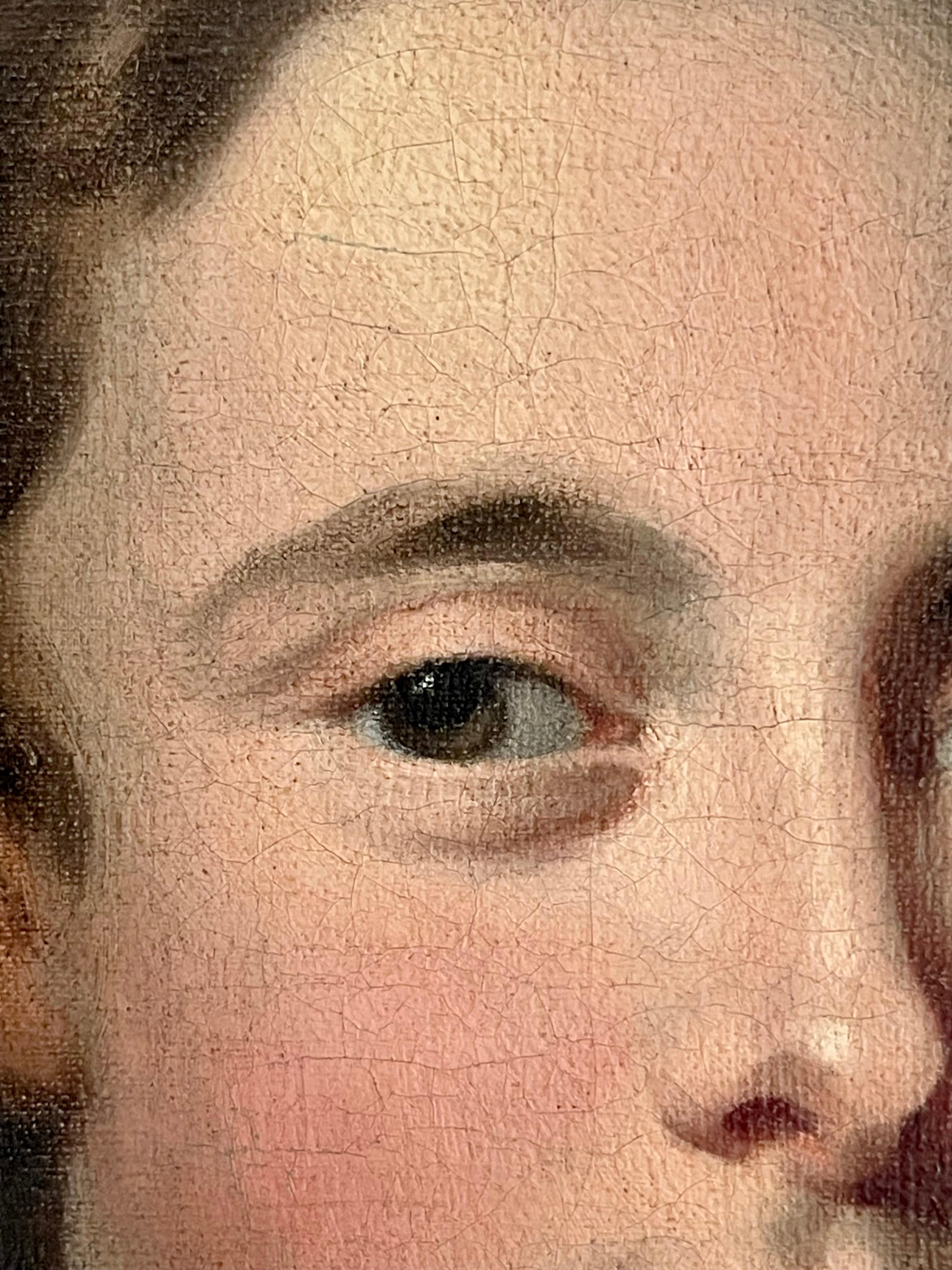 Ritratto inglese del XVIII secolo di una giovane donna in veste di pastorella 5