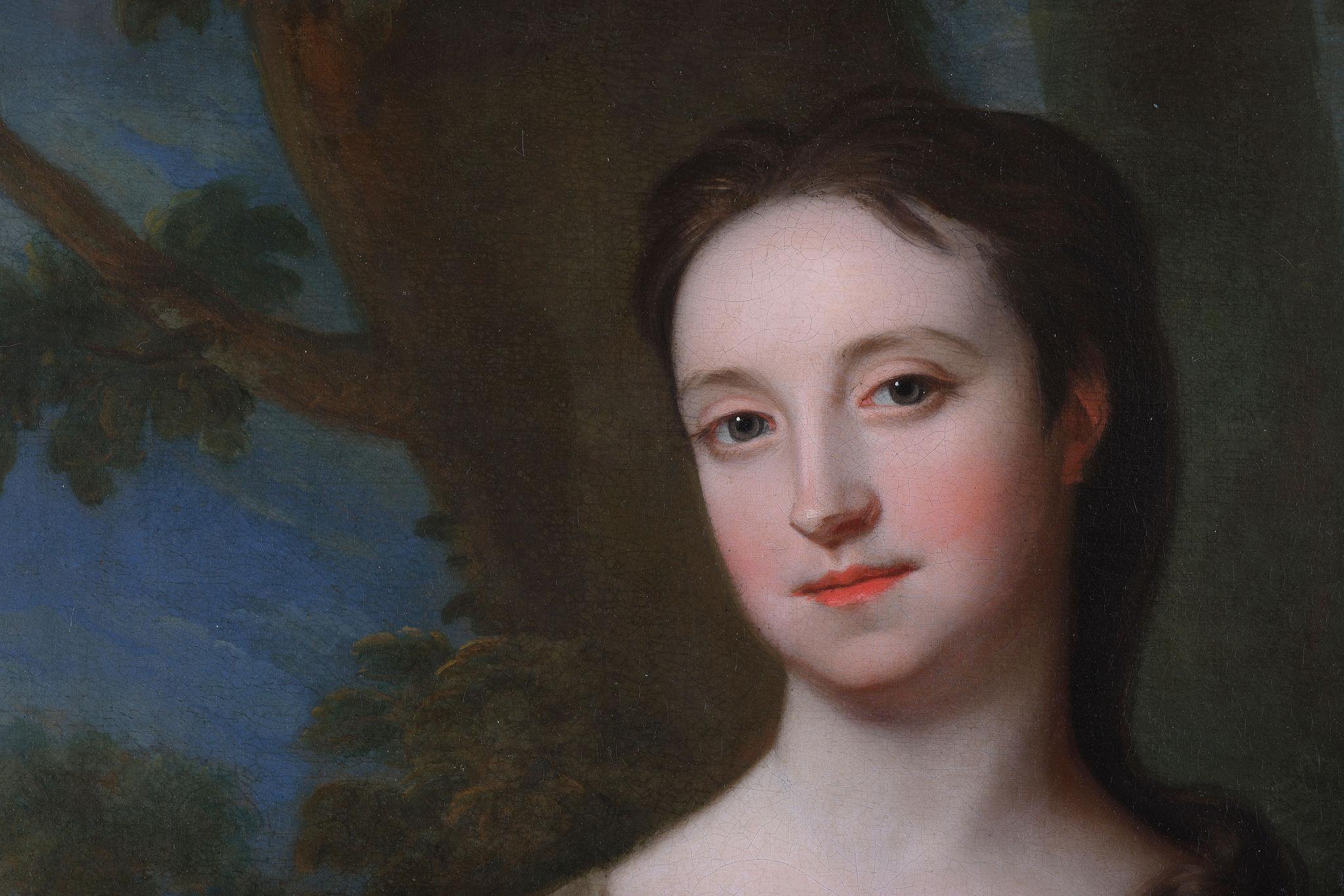 Porträt einer Dame, möglicherweise Frances Thynne, Lady Worsley 1673-1750, Öl auf Leinwand im Angebot 1