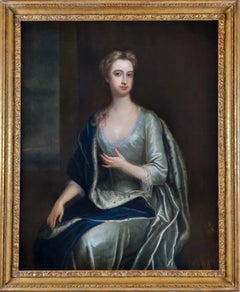 Ritratto di Frances, viscontessa Scudamore in abito d'argento e mantello blu