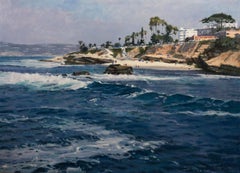 Original Landscape Oil Painting: A California Beach