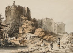 W. Pickett and J. Clarke after P.J. de Loutherbourg - Etching, Conway Castle