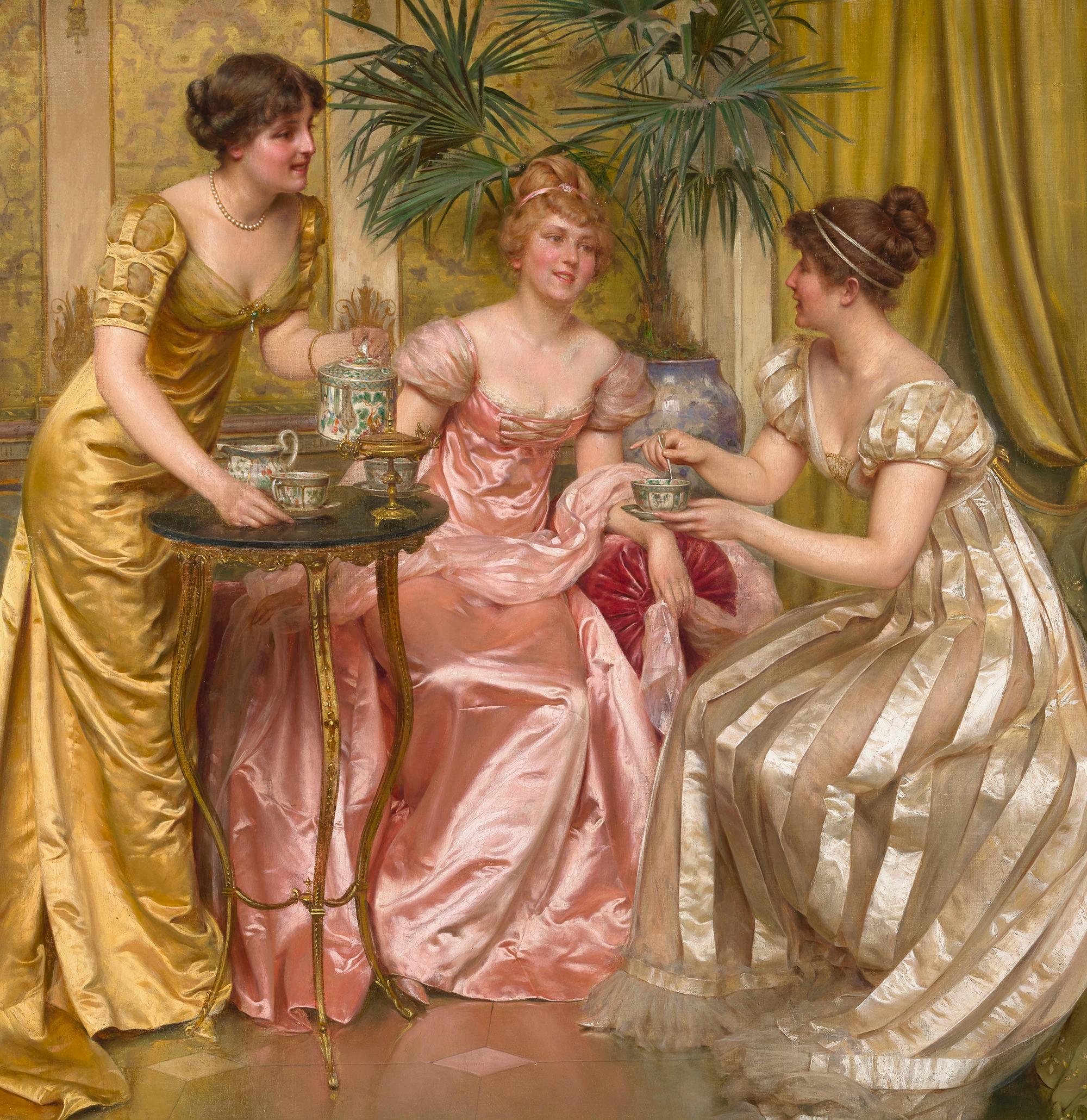 Afternoon Tea by Charles-Joseph-Frédéric Soulacroix For Sale 2