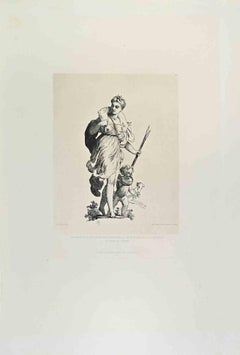 Diana after the Hunt - Etching by Charles Joshua Chaplin - 1870s