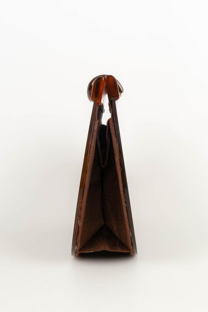 Charles Jourdan Bakelite Clutch Bag In Good Condition For Sale In SAINT-OUEN-SUR-SEINE, FR