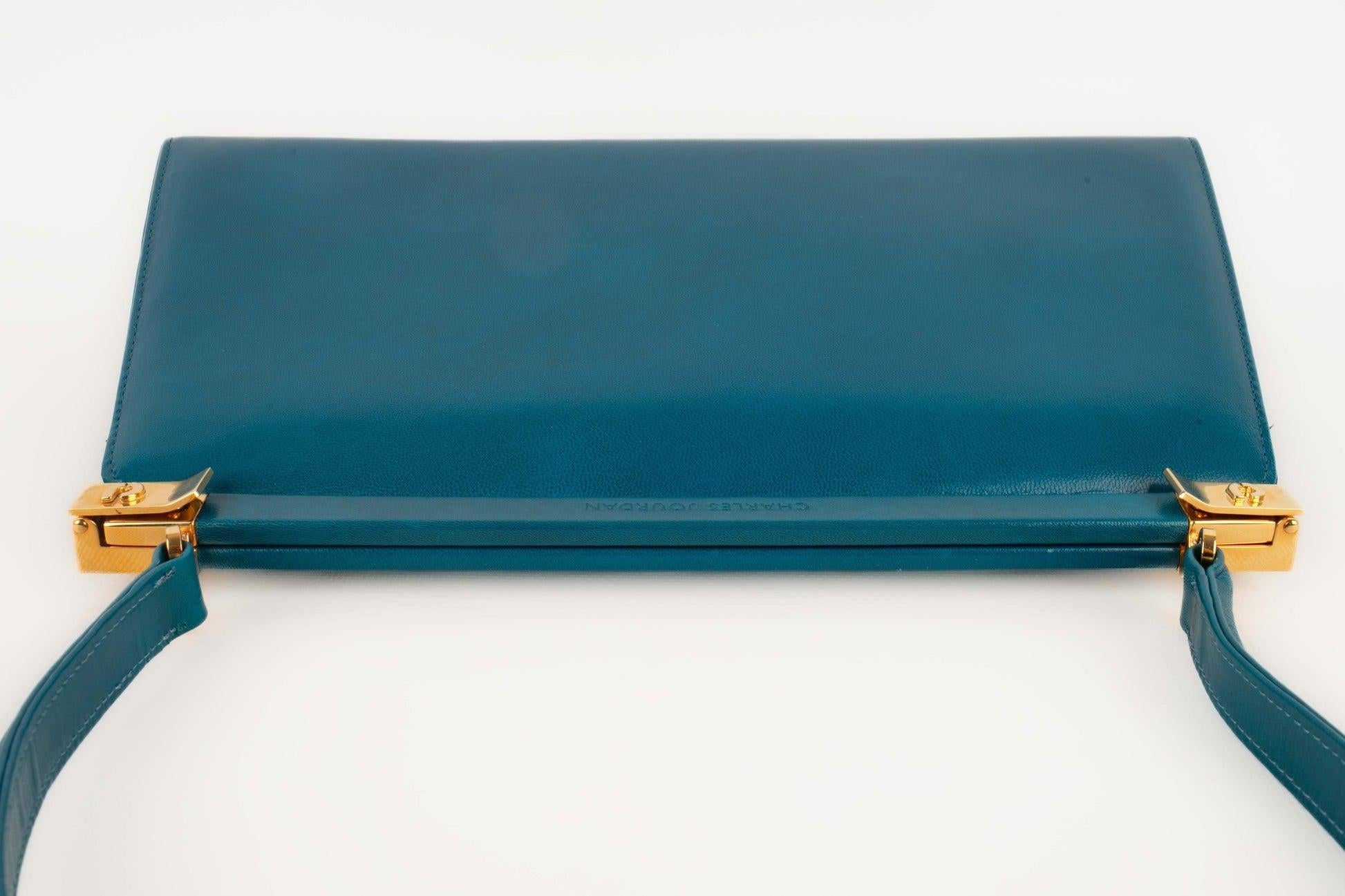 Charles Jourdan Blue Leather Bag 6