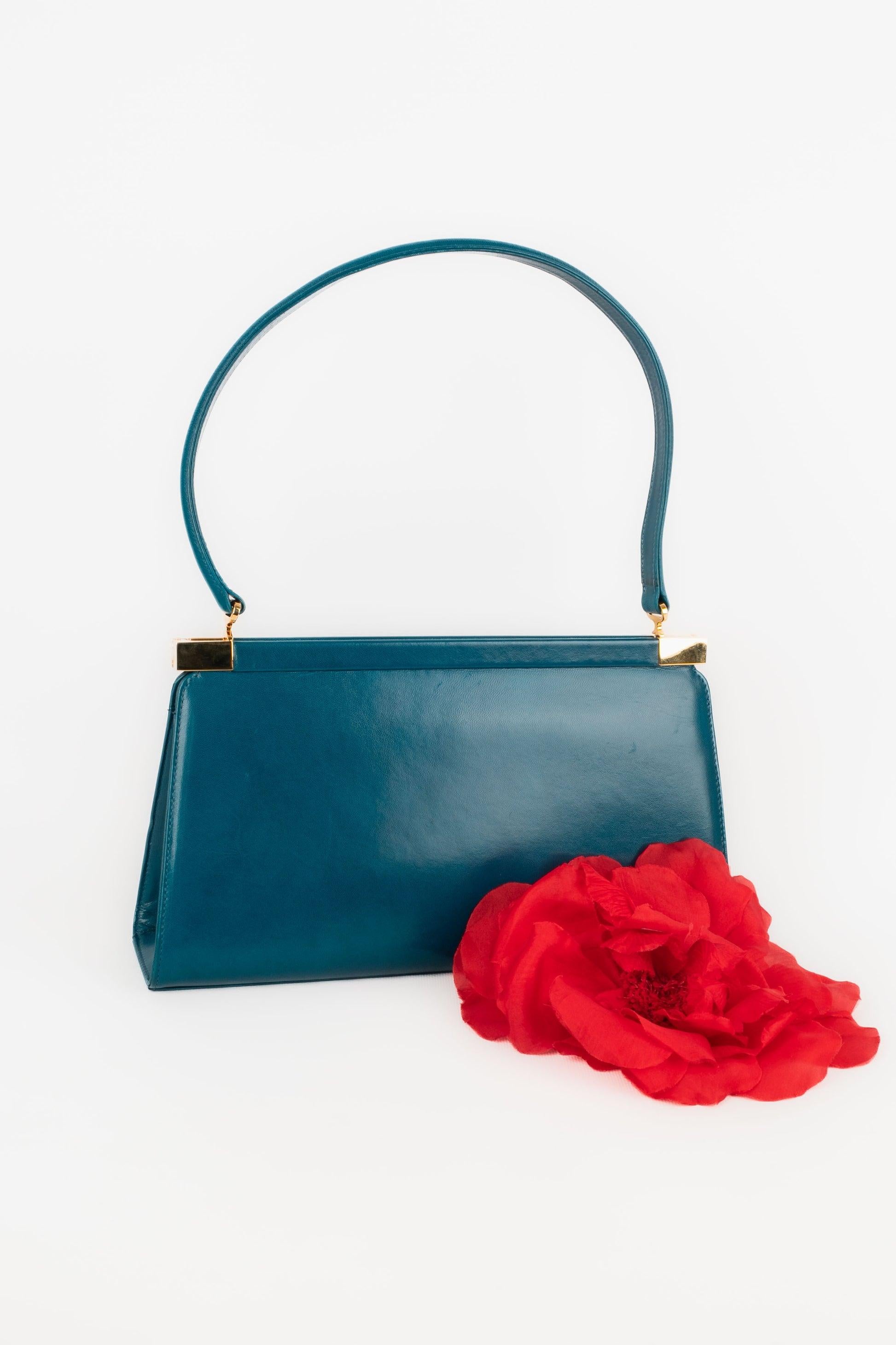 Charles Jourdan Blue Leather Bag 10
