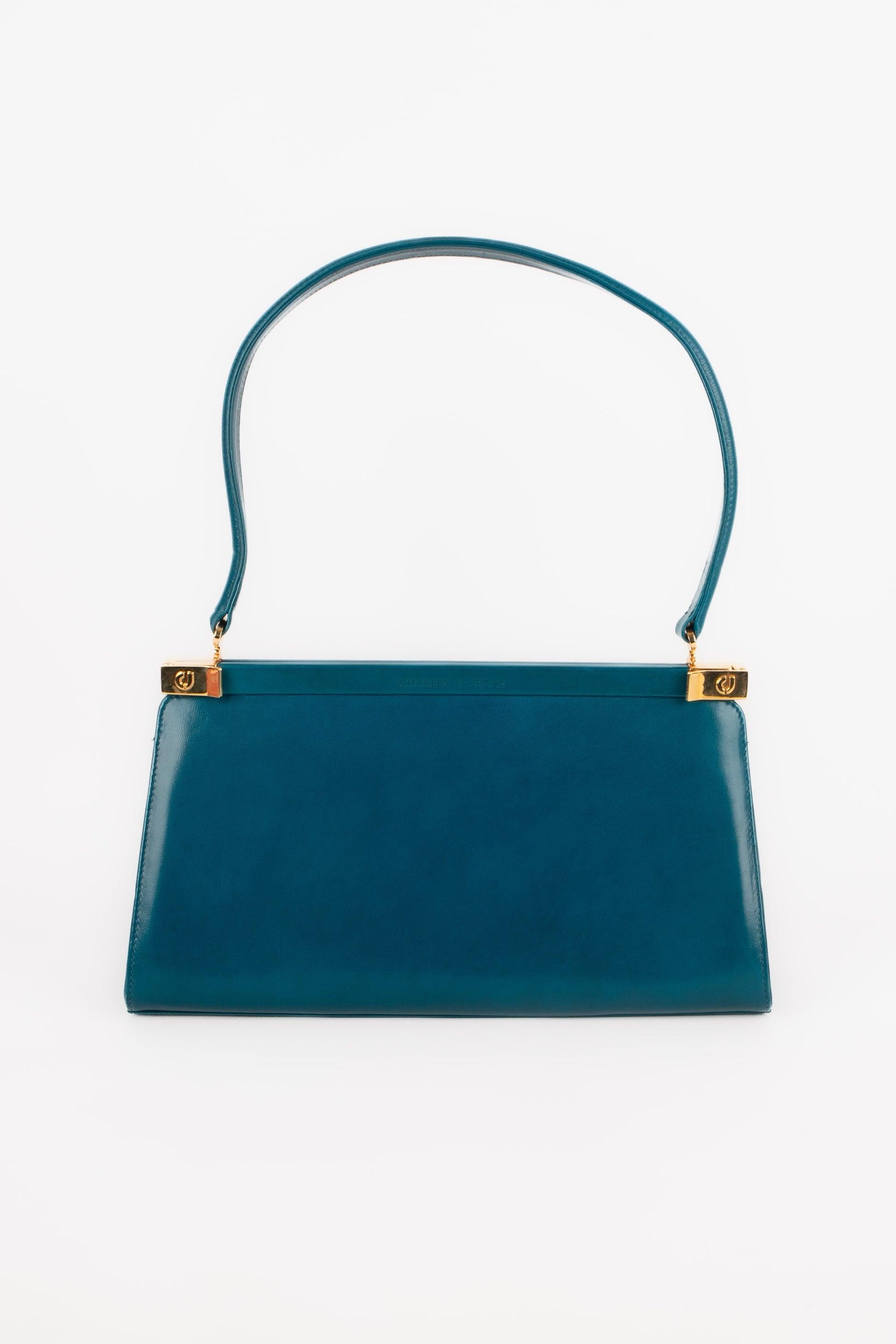 Charles Jourdan Blue Leather Bag 1