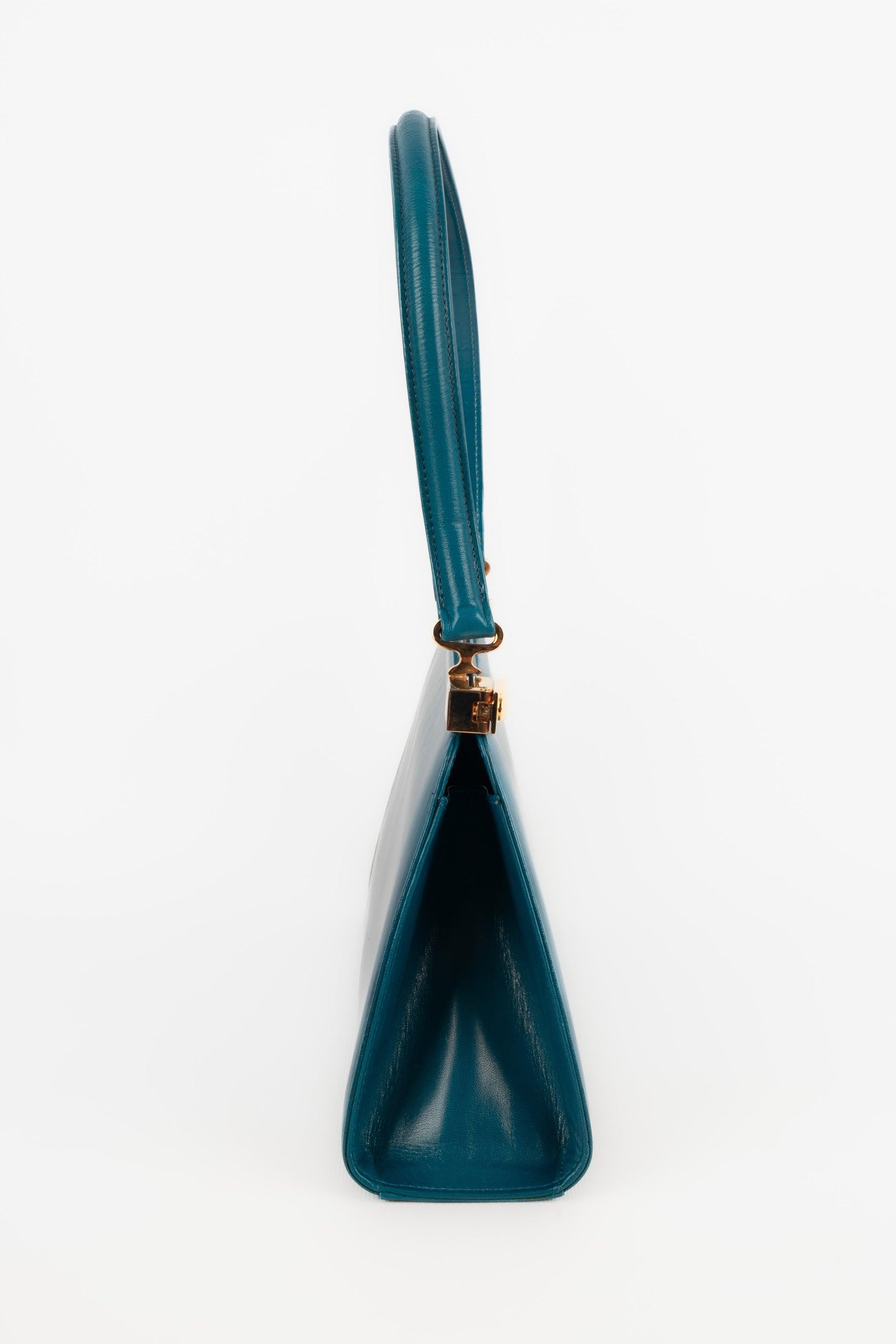 Charles Jourdan Blue Leather Bag 2
