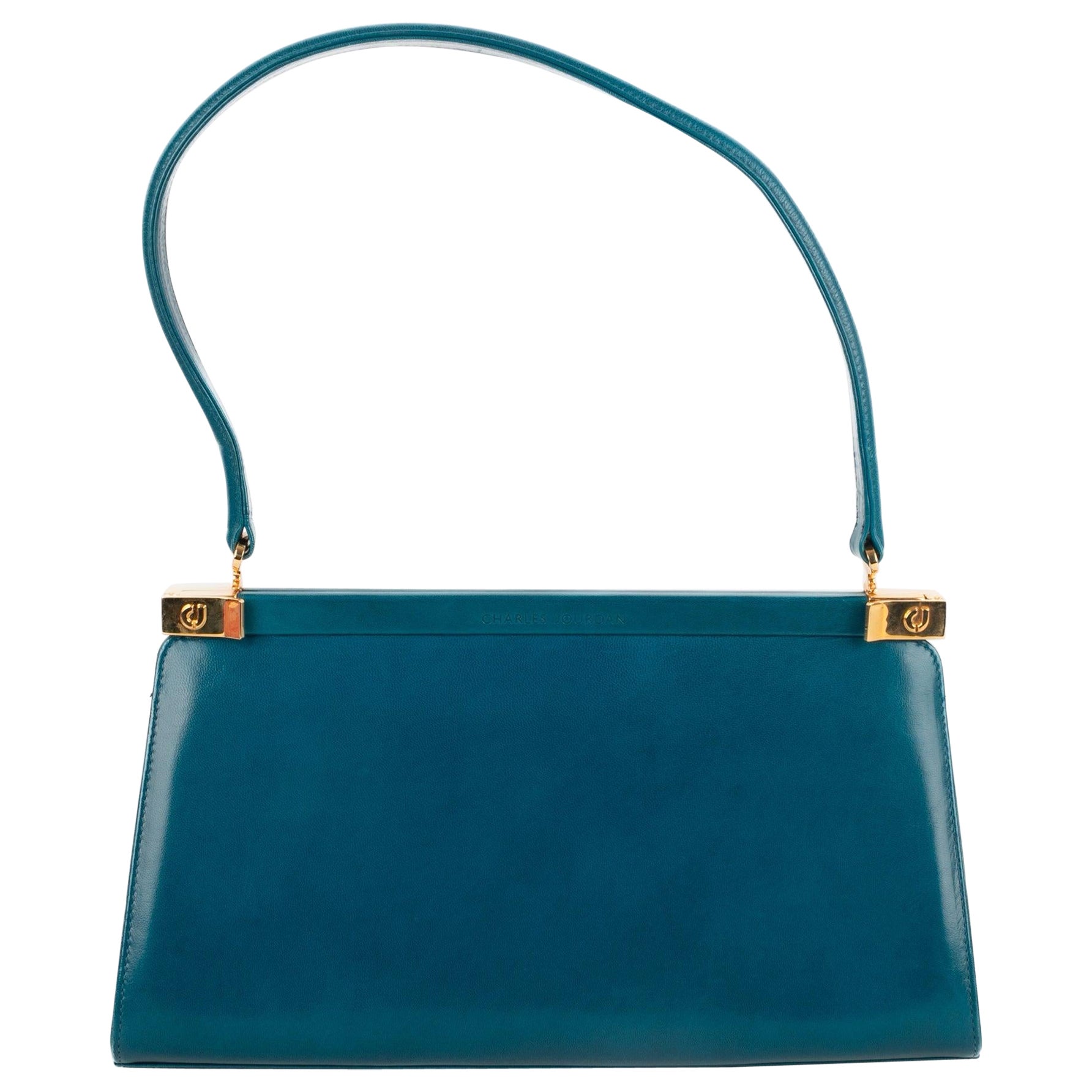 Charles Jourdan Blue Leather Bag
