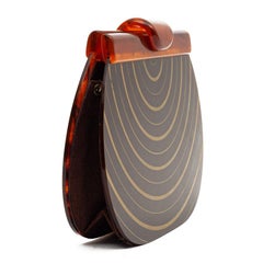 Charles Jourdan Brown Bakelite Evening Bag