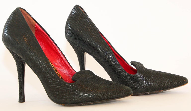 Charles Jourdan Paris Shoes Heels Black Suede 1990s For Sale at 1stDibs