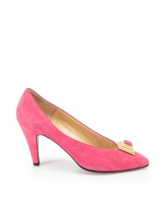 Charles Jourdan Pink Suede Pointed Toe Pumps Size US 8