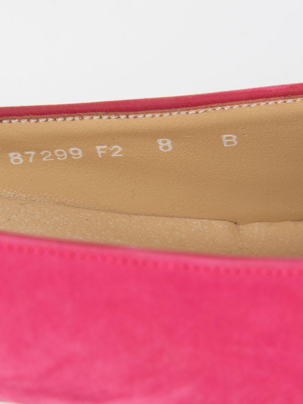 Charles Jourdan escarpins à bout pointu en daim rose taille US 8 en vente 1