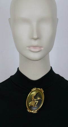 CHARLES JOURDAN Vintage Massive Oval Brooch