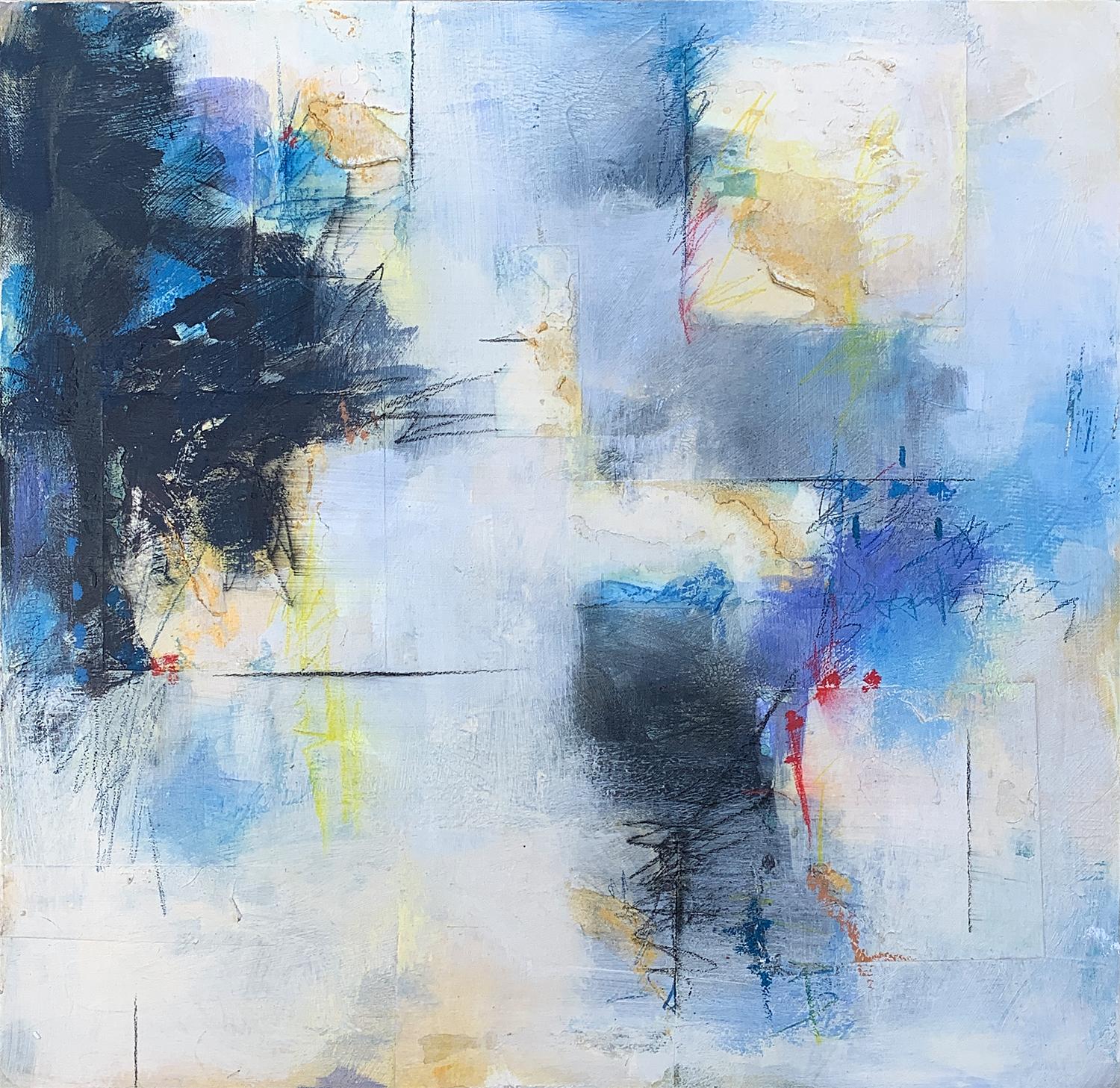 Blue Song II, Abstract Painting - Mixed Media Art by Charles Kacin