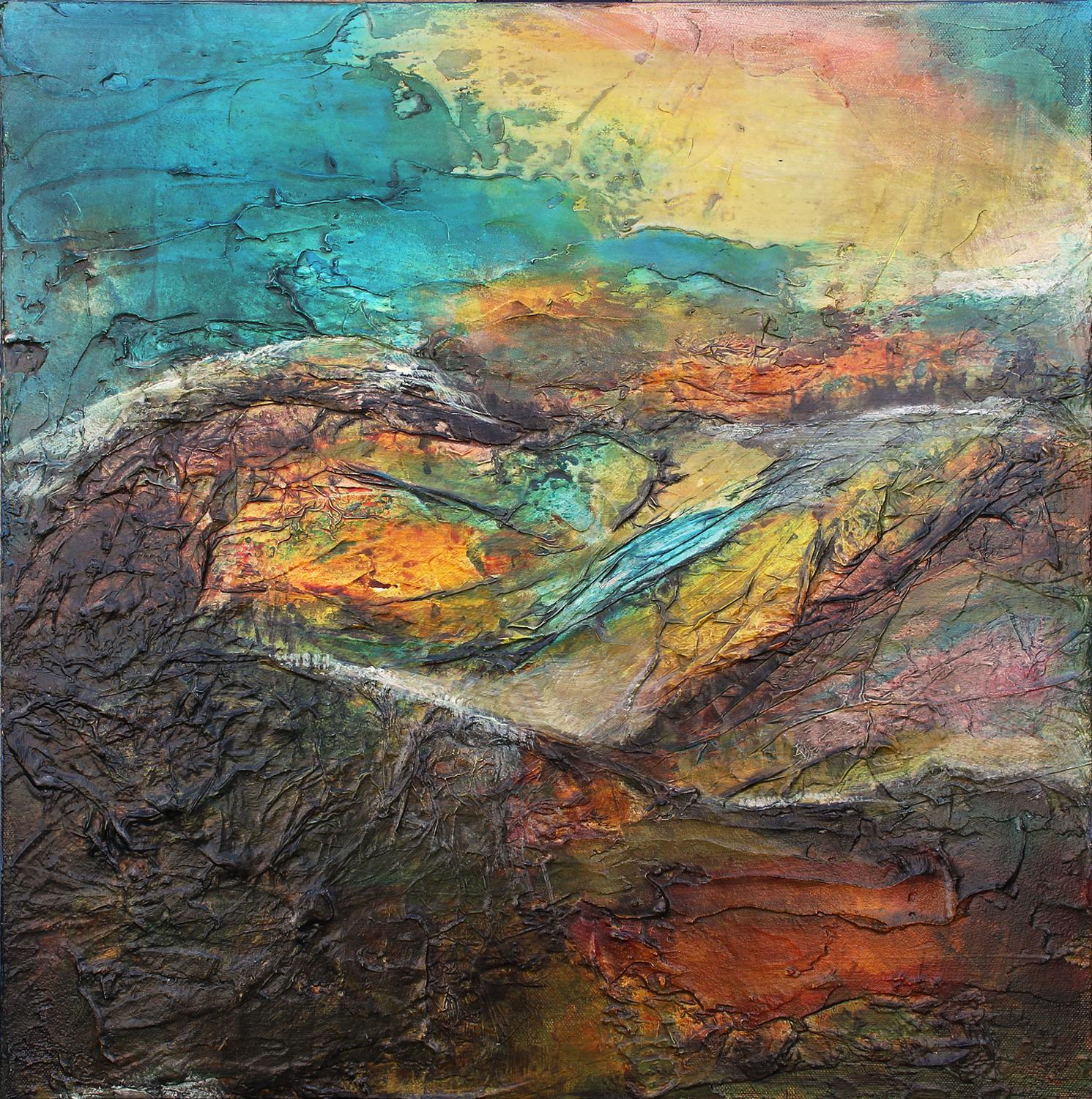 Terra Form, Abstract Painting - Mixed Media Art by Charles Kacin