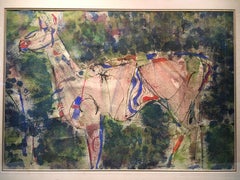 'Abstract Horse, ' by Charles Keeling Lassiter, Watercolor Painting