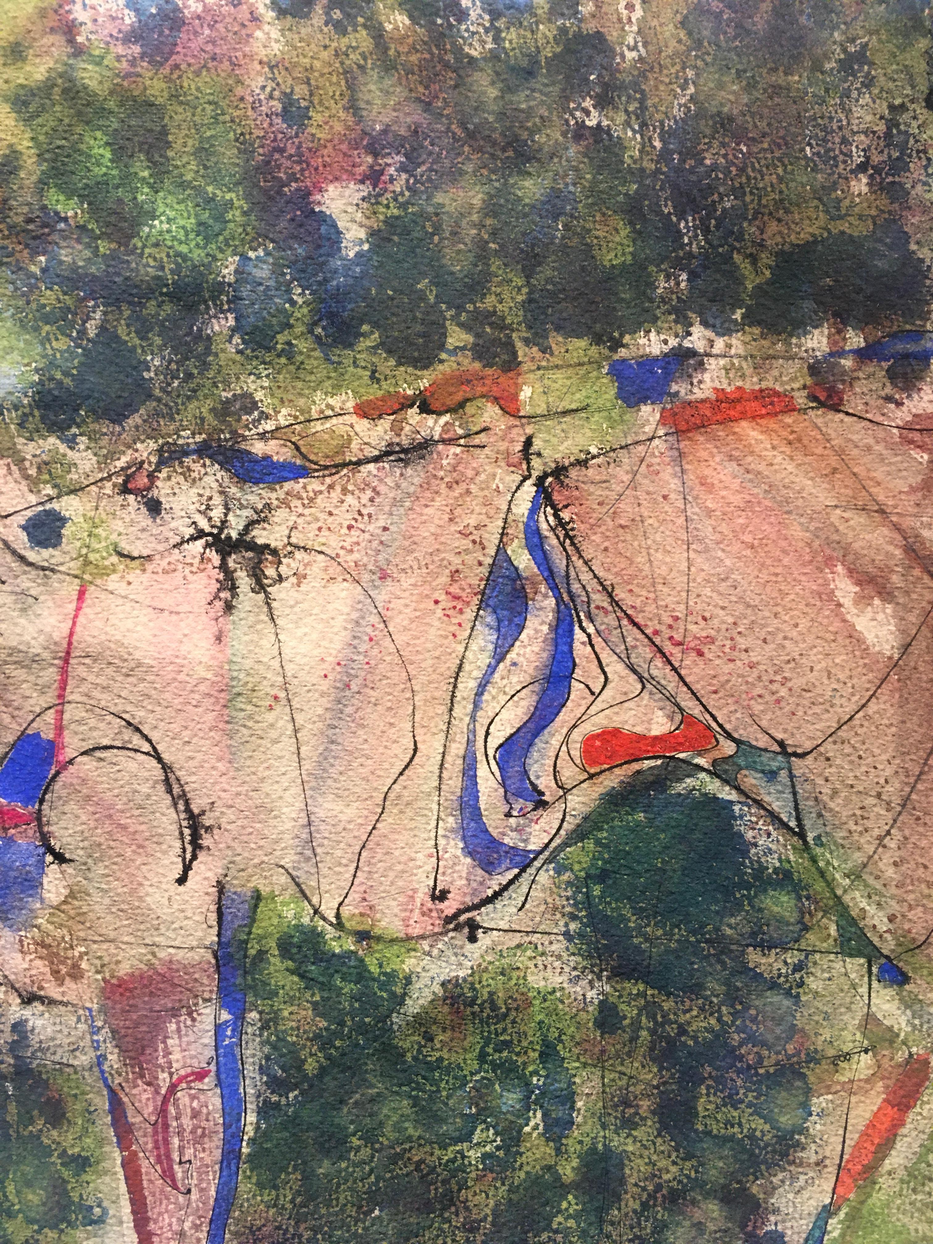 'Abstract Horse, ' by Charles Keeling Lassiter, Watercolor Painting 1