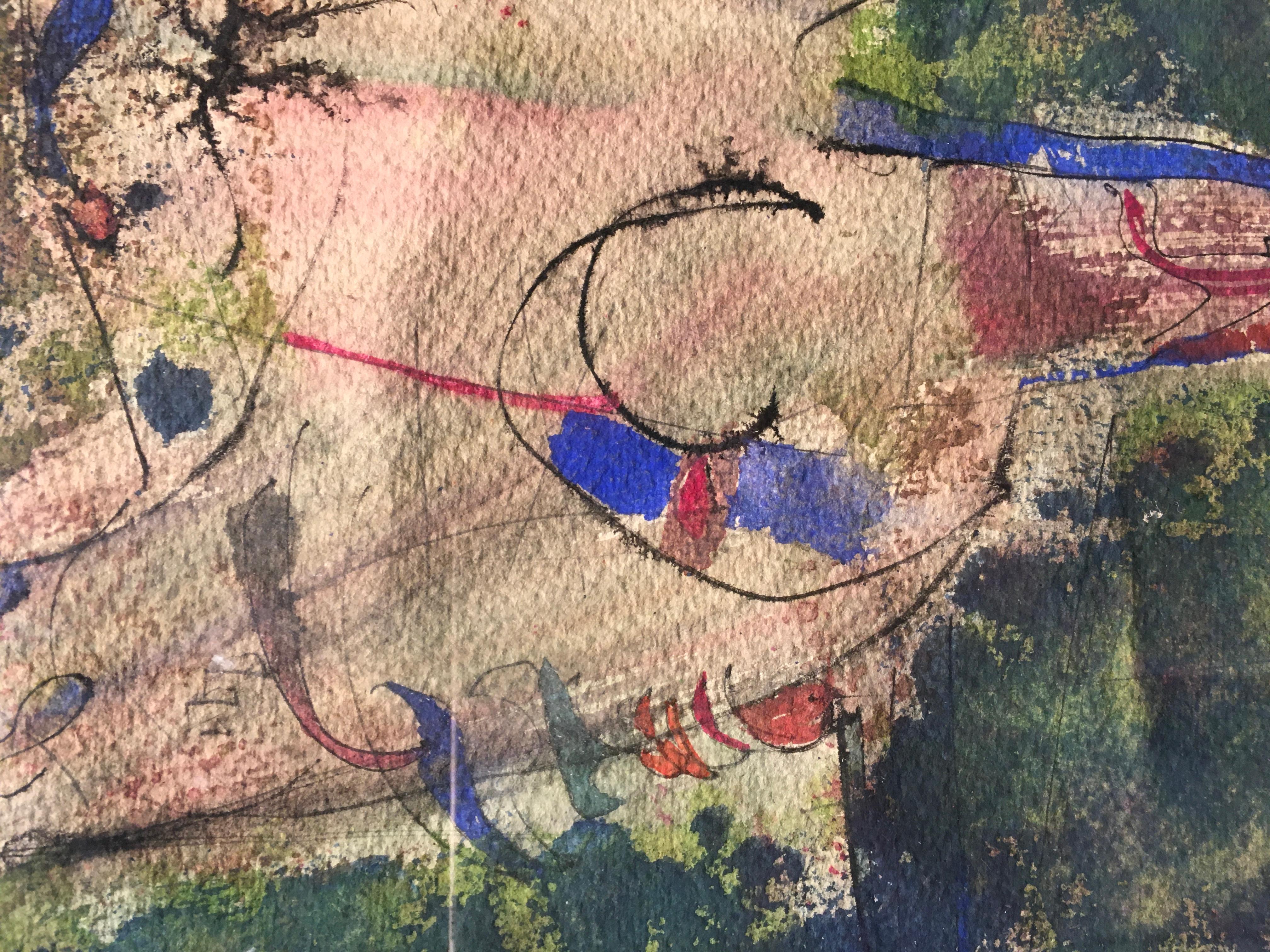 'Abstract Horse, ' by Charles Keeling Lassiter, Watercolor Painting 2