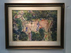 'Abstract Horse,' by Charles Keeling Lassiter, Watercolor Painting