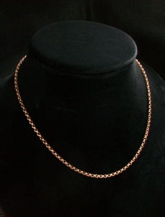 CHARLES KELLER & CO. - Antique 10K Rose Gold Belcher Chain - U.S. - Circa 1910