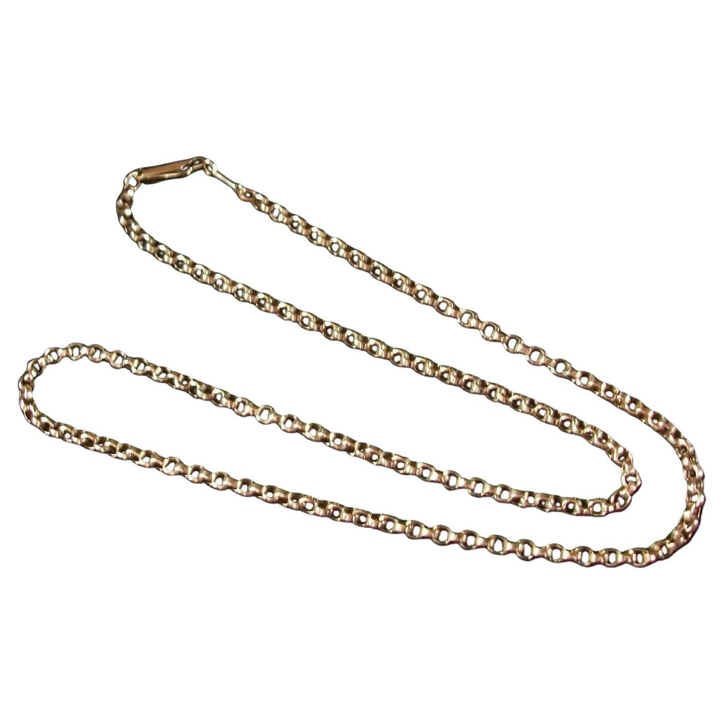 CHARLES KELLER & CO. - Antique 10K Rose Gold Belcher Chain - U.S. - Circa 1910