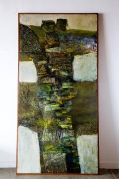 Charles Kenneth Sibley (1921-2005) Monumental Modernist Abstract Landscape Oil