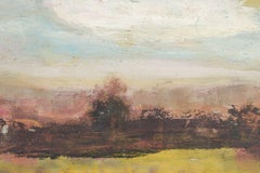 Charles Kiffer, artista francés. Óleo sobre tabla. Paisaje atmosférico. 1960s.