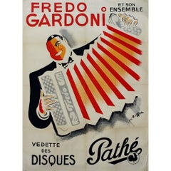 1941 poster for "Fredo Gardoni et son Ensemble" by Charles Kiffer