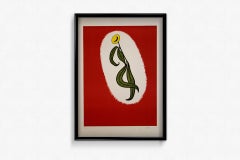 1985 original lithograph by Charles Kiffer - Maurice Chevalier plante