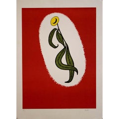 1985 litografía original de Charles Kiffer - Maurice Chevalier plante