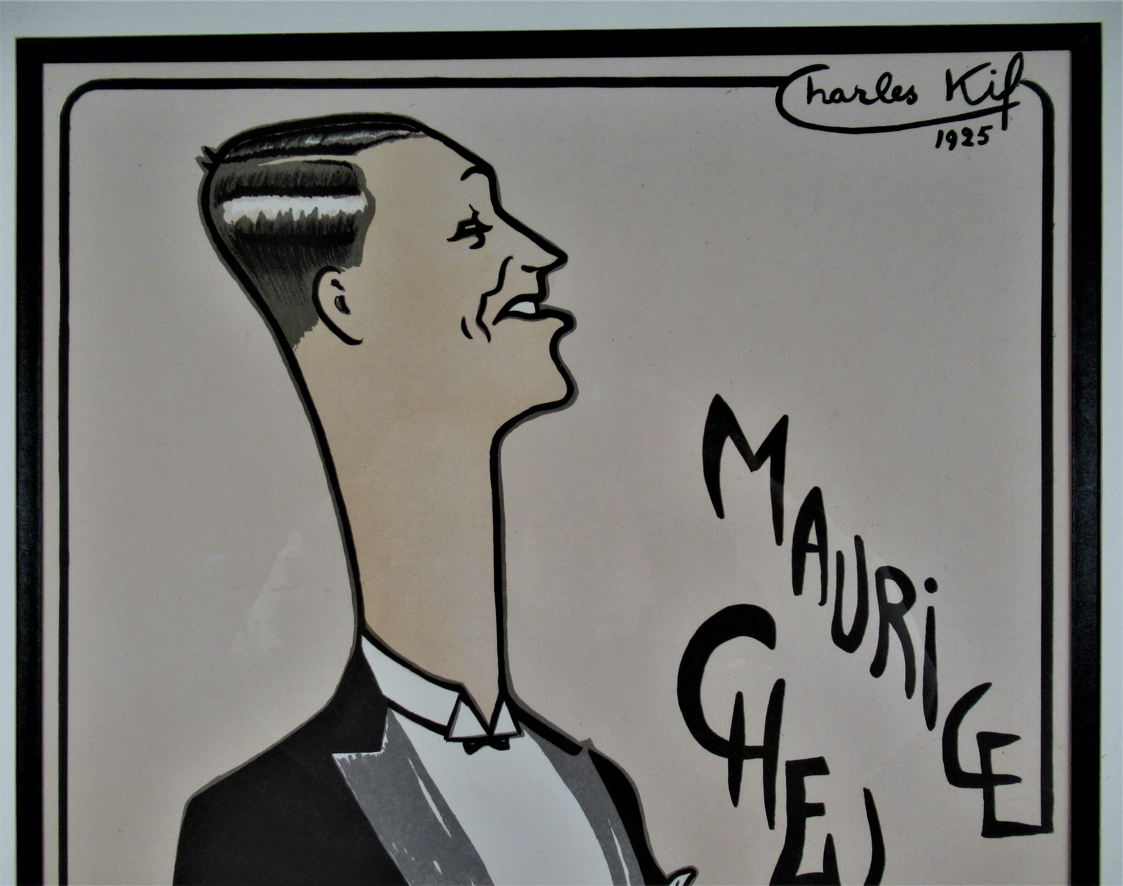 Maurice Chevalier, Casino de Paris - Print Realista de Charles Kiffer