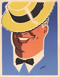 Original "Maurice Chevalier, Alhambra Theatre" vintage poster  medium size