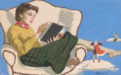 "Aventuras literarias" Arte figurativo de la ilustración de los años 30