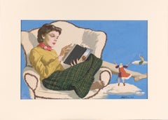 Antique "Adventures in Literature" Figurative 1930's Illustration art