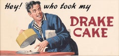 "Hey! who took my Drake Cake" - Vintage Advertisement - Original Illustration