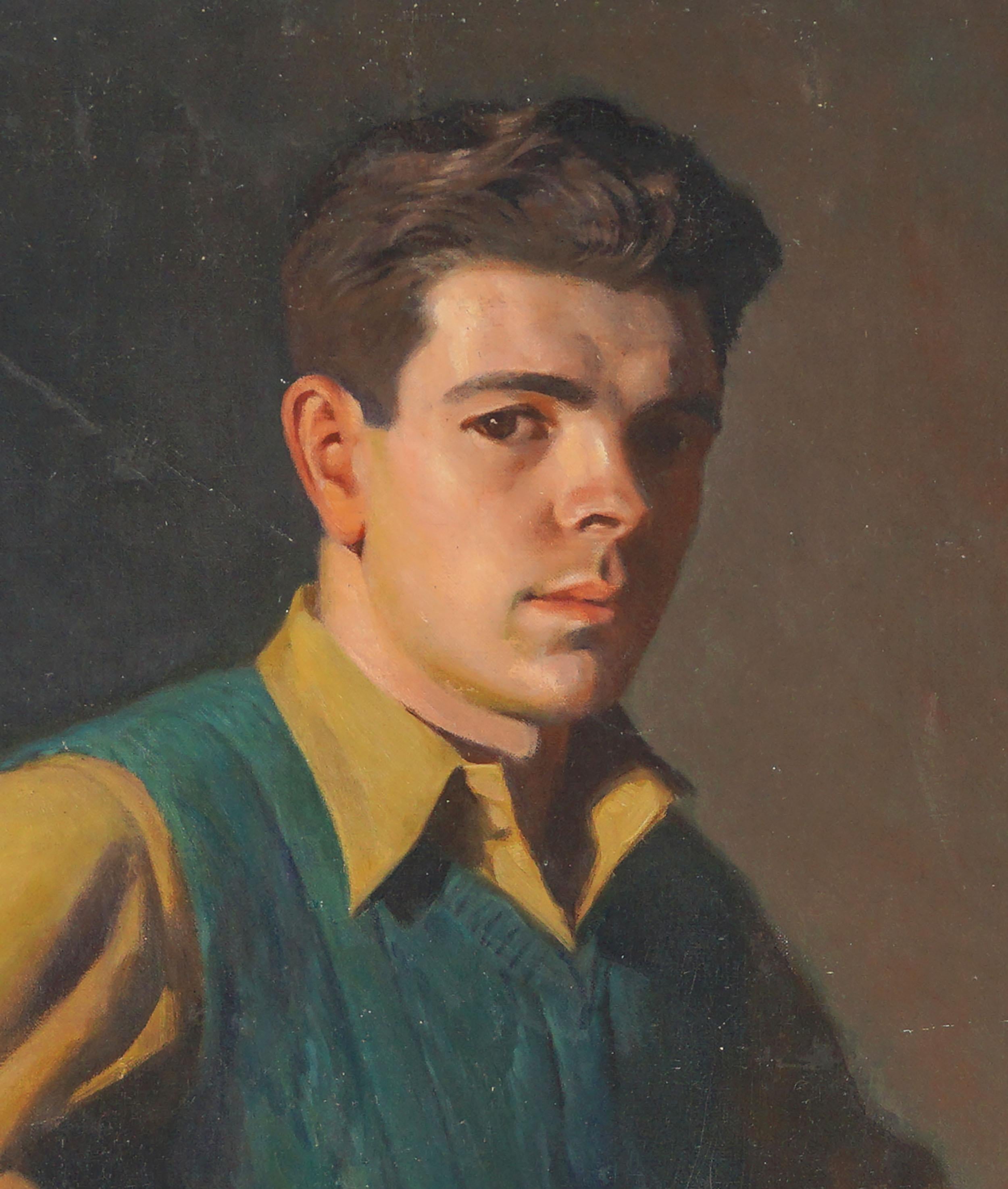 Old Hollywood -- The Young Artist's Portrait - Painting by Charles Kinghan
