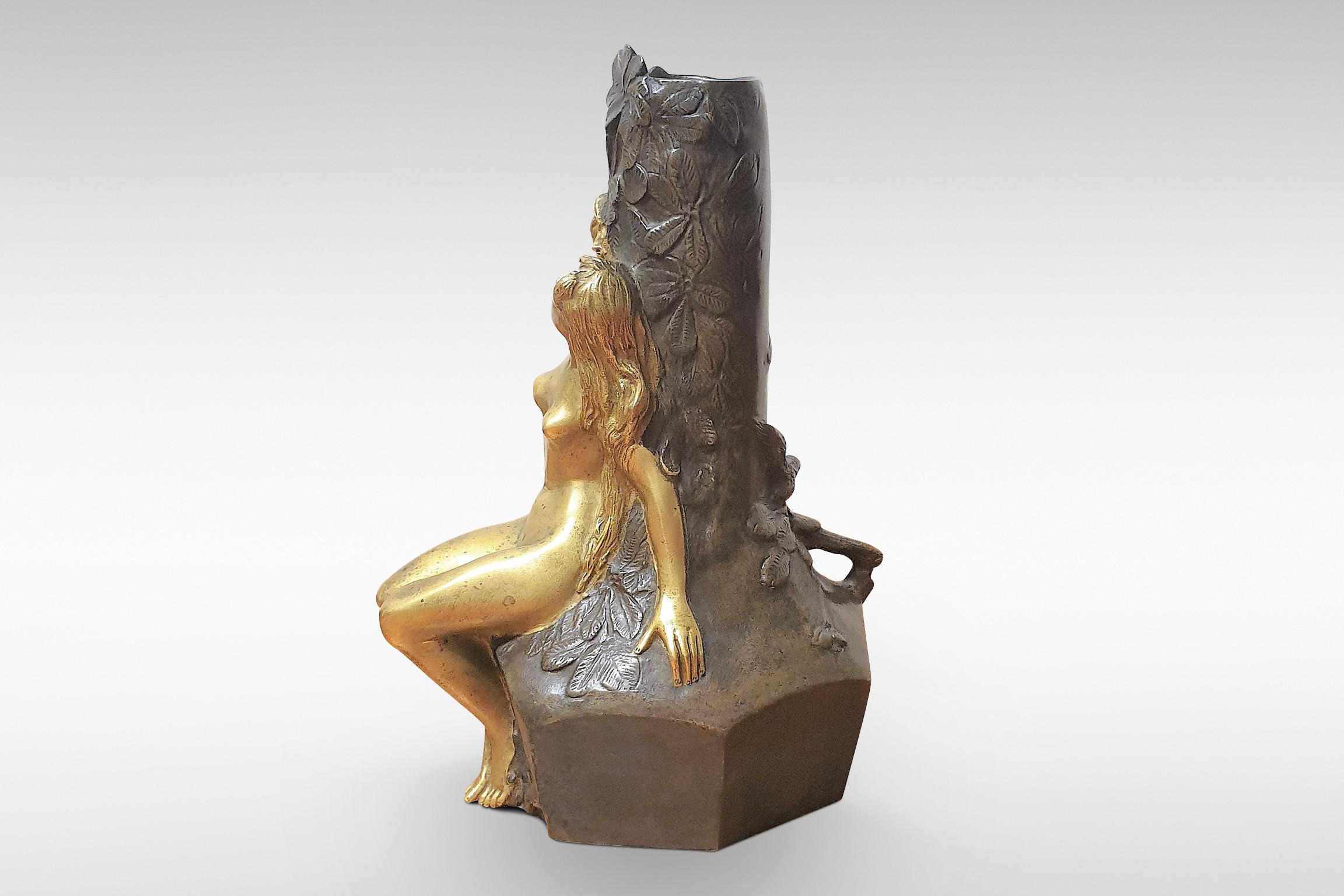 ‘Fee Des Bois’, (‘Woodland Fairy’) is an Art Nouveau bronze and gilt sculpture by Charles Korschann, dating from circa 1900.
Signed 'Korschann, Paris'.

   